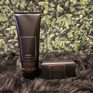 NWT Bath & Body Works NOIR Men’s Collection BODY CREAM & Cleansing Bar BUNDLEof2